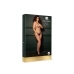 Julie - Elastic Mesh Thong with Open Crotch , Adjustable Sliders and Golden Details - Plus Size