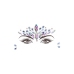 Short Sleeve Teddy and Dazzling Crowned Face Bling Sticker - One Size - Multicolor