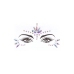 2-Piece Bra Set with Garters and Dazzling Eye Contact Bling Sticker - One Size - Multicolor