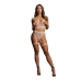 2-Piece Bra Set with Garters - One Size - Pink