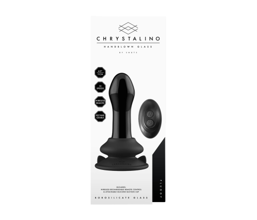 Pluggy - Glass Vibrator with Suction Cup