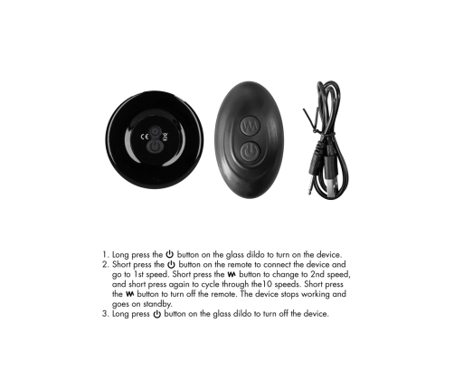 Stretchy - Glass Vibrator with Suction Cup