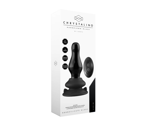 Missy - Vibrating Glass Butt Plug with Suction Cup