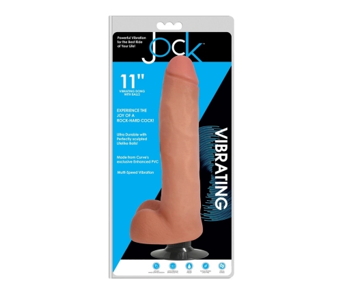 Vibrating Dildo with Balls - 11 / 28 cm