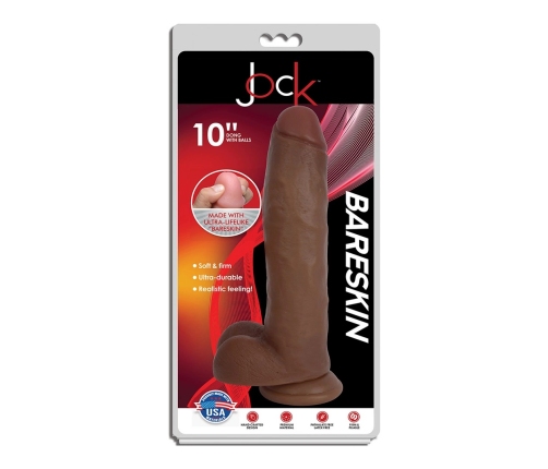 Bareskin Dildo with Balls - 10 / 25,5 cm