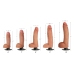 Bareskin Vibrating Dong with Balls - 9 / 23 cm