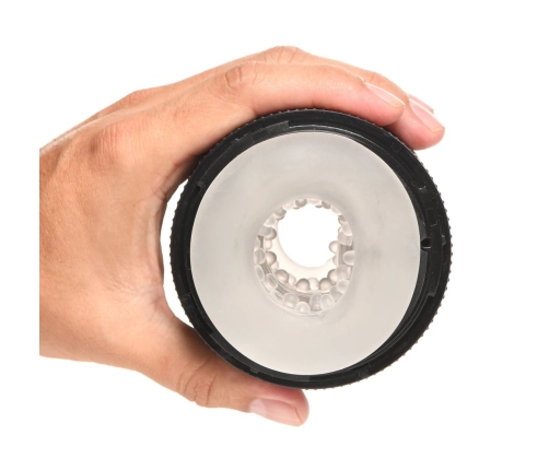 XR Brands Tightening Tunnel Black Adjustable Intimate Device 4.7in
