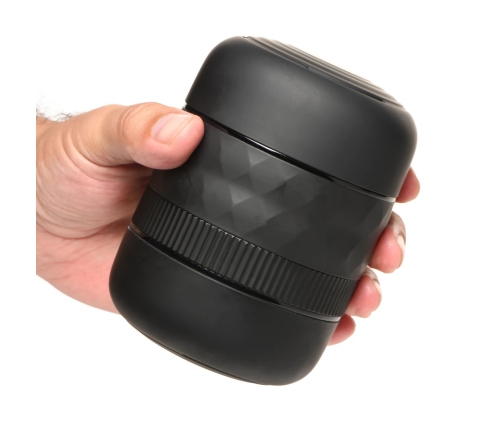 XR Brands Tightening Tunnel Black Adjustable Intimate Device 4.7in