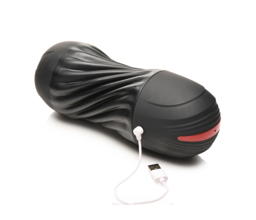 XR Brands Sucking & Vibrating Intimate Machine Black USB Rechargeable