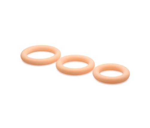 Aphrodisia Silicone Ring Set 3-Piece - Discreet, Lightweight, Neutral Colors