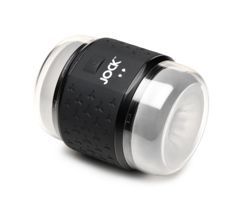 JOCK Vibrating Double Tunnel Intimate Machine Black Rechargeable