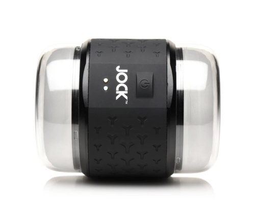 JOCK Vibrating Double Tunnel Intimate Machine Black Rechargeable