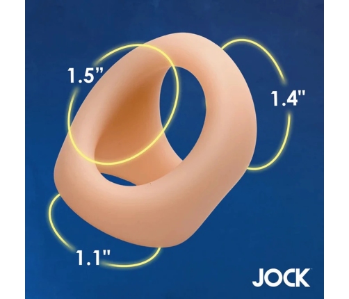 Malesation Silicone Performance Ring Dual Openings, Skin Tone, Flexible