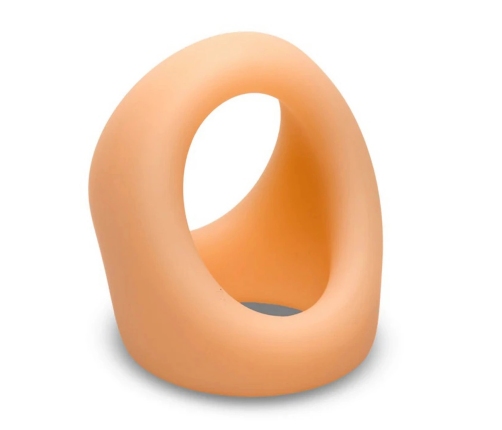 Malesation Silicone Performance Ring Dual Openings, Skin Tone, Flexible