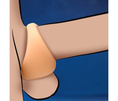 Malesation Silicone Performance Ring Dual Openings, Skin Tone, Flexible