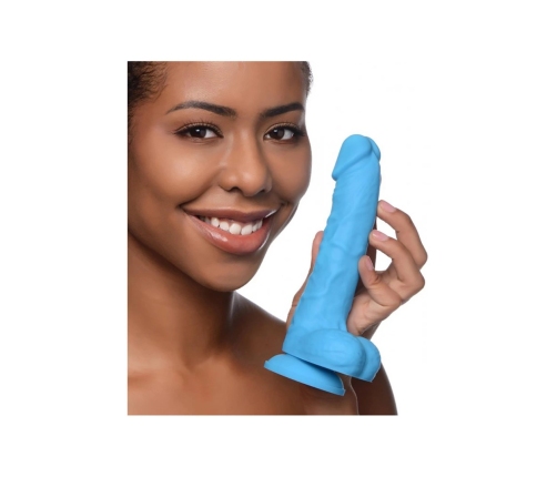 Silicone Dildo with Balls - 7 / 18 cm