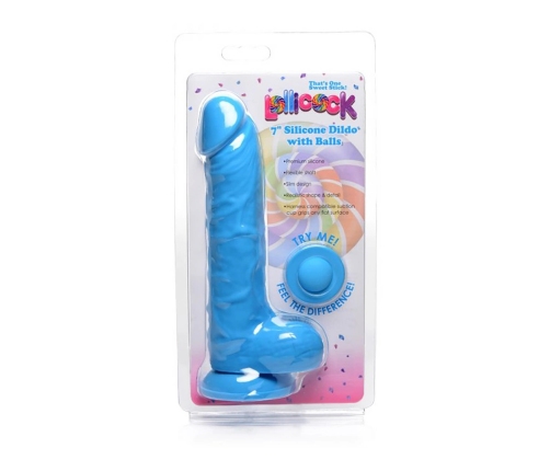 Silicone Dildo with Balls - 7 / 18 cm