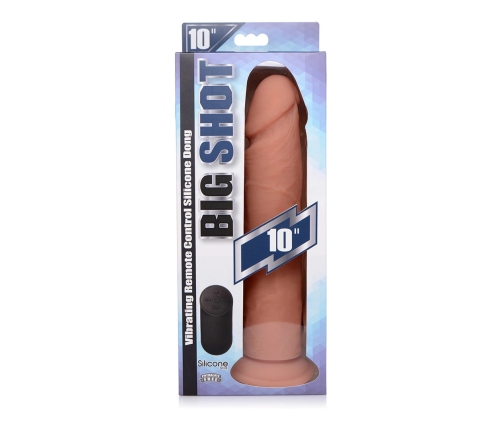 Vibrating Silicone Dildo with Remote Control - 10 / 25,5 cm