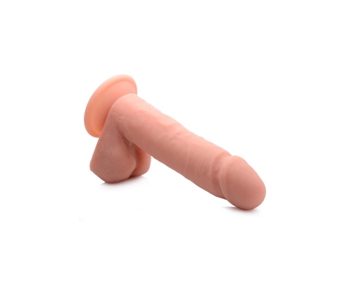 Vibrating Remote Control Silicone Dildo with Balls - 8 / 20,5 cm