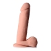 Vibrating Remote Control Silicone Dildo with Balls - 9 / 23 cm