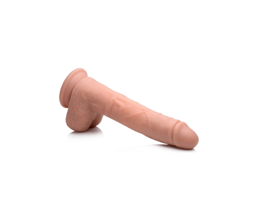 Pumping and Vibrating Liquid Silicone Dildo with Balls - 8 / 20,5 cm
