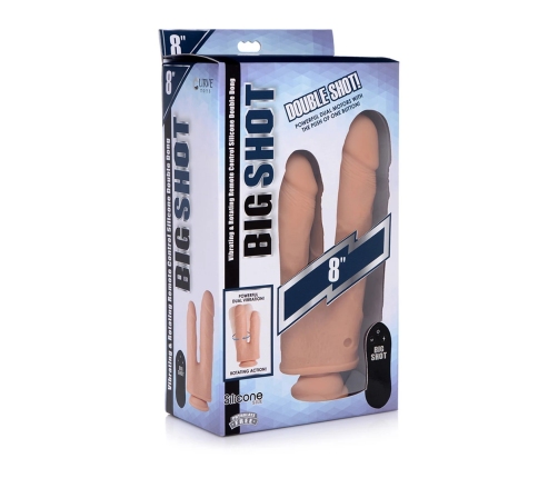 Double Shot Liquid Silicone Double Penetration Dildo - 8 / 20,5 cm