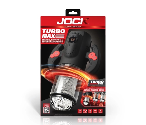 Turbo Max Intimate Machine with Rotating, Thrusting & Suction System - Transparent/Black