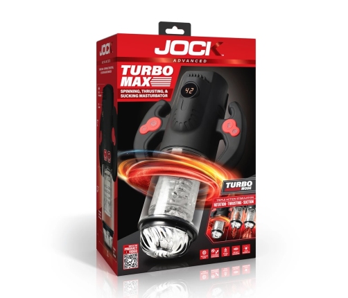 Turbo Max Intimate Machine with Rotating, Thrusting & Suction System - Transparent/Black