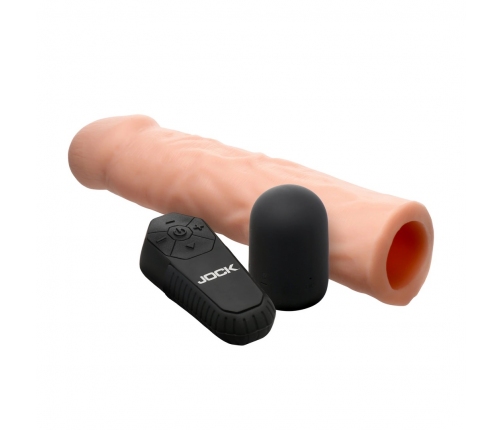 Enhancers Vibrating Extension Sleeve with Remote - Light, Adjustable Fit