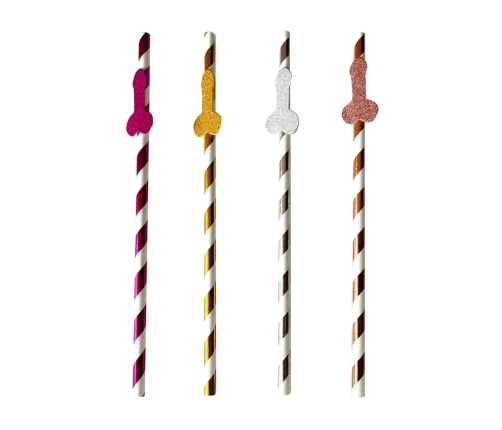 Glitterati - Penis Tall Party Straws