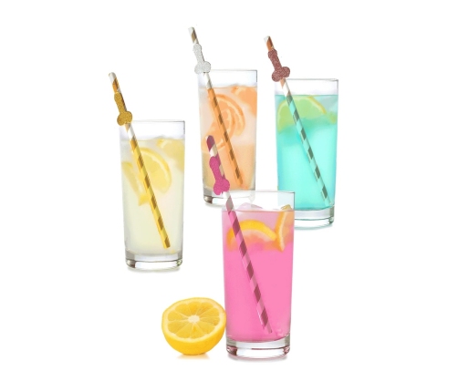 Glitterati - Penis Tall Party Straws