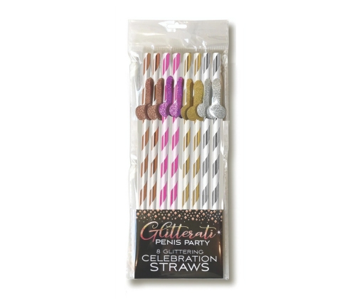 Glitterati - Penis Tall Party Straws