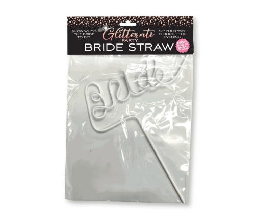 Glitterati - Bride Straw - White