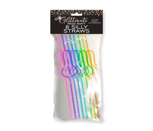 Glitterati - Silly Penis Straws - 8 Pieces
