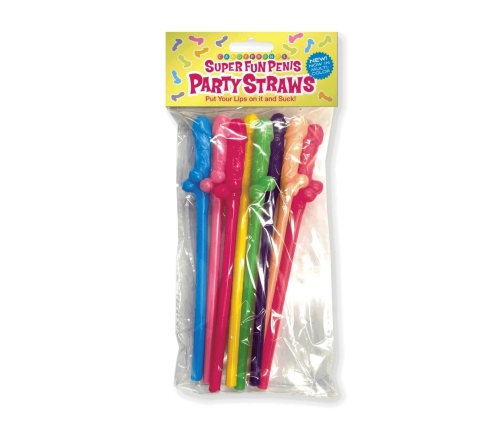 Super Fun Penis - Multicolor Penis Straws - 8 Pack