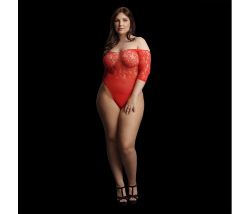 Presents Rhinestone Off Shoulder Bodysuit - Plus Size