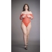 Presents Rhinestone Off Shoulder Bodysuit - Plus Size