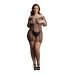 Duo Net Sleeved Mini Dress - Plus Size