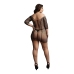 Duo Net Sleeved Mini Dress - Plus Size