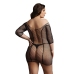 Duo Net Sleeved Mini Dress - Plus Size