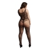 Lace and Fishnet Bodystocking - Plus Size