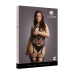 Leg Avenue Plus Size Bodystocking High Neck Opaque Pattern XL-4XL Leg Avenue Plus Size Bodystocking High Neck Opaque Pattern XL-4XL