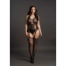 Lace Suspender Bodystocking - Plus Size