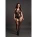 Lace Suspender Bodystocking - Plus Size