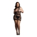 Criss Cross Neck Mini Dress - Plus Size