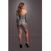 Long-Sleeved Net Mini Dress - One Size