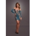 Long-Sleeved Net Mini Dress - One Size