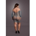 Long-Sleeved Net Mini Dress - Queen Size