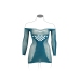 Long-Sleeved Net Mini Dress - Queen Size