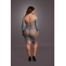 Long-Sleeved Net Mini Dress - Queen Size